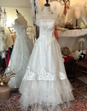 Vintage Tulle A-Line Wedding Dress with Patches HZ1022