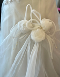 Elegant Camellia White Strap Sequined Floor-Length Wedding Dress HZ1022