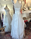 Elegant Camellia White Strap Sequined Floor-Length Wedding Dress HZ1022
