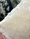 Chic White Strapless V-Neck Beaded Diamond Tulle Wedding Dress HZ1022