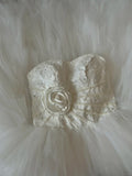 Elegant White Sweetheart Neck Layered Tulle Cake Princess Floor-Length Wedding Dress HZ1022