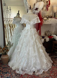 Princess One Shoulder Bag Shoulder A-Line Tulle Floor-Length Wedding Dress HZ1022