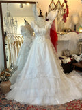 Shoulder Princess Bow Tulle Floor-Length Wedding Dress HZ1022