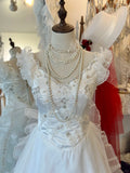 Shoulder Princess Bow Tulle Floor-Length Wedding Dress HZ1022