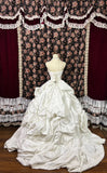 Princess Wedding Dress with Rose Heart-Shaped Neck and Tie-Back HZ1022