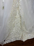 Gentle Princess Strapless Lace Flower Beaded Tulle Floor-Length Wedding Dress HZ1022