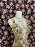 Special light yellow 3D flower high fishtail cake skirt wedding dress HZ1022