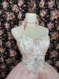 Moonlit Rose Heart-Shaped Neck Wedding Dress for Opening Ceremony with Floor-Length Skirt HZ1022