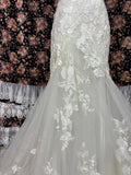 Elegant One Shoulder High Skirt Mermaid Lace Wedding Dress HZ1022