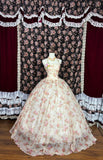Super Fairy Rose Manor Full Flower Stem Strapless Floor-Length Wedding Dress HZ1022
