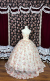 Super Fairy Rose Manor Full Flower Stem Strapless Floor-Length Wedding Dress HZ1022