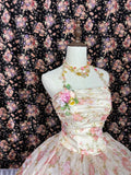 Super Fairy Rose Manor Full Flower Stem Strapless Floor-Length Wedding Dress HZ1022