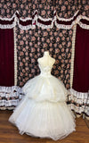 Princess Jellyfish Bud Oversized Rose Tulle Floor-Length Wedding Dress HZ1022
