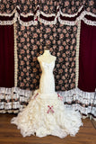 Sweetheart White Lace and Tulle Wedding Dress with Large Skirt HZ1022