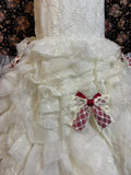 Sweetheart White Lace and Tulle Wedding Dress with Large Skirt HZ1022