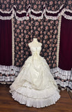 Cream Princess Strapless Waisted A-Line Wedding Dress HZ1022