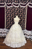 Cream Princess Strapless Waisted A-Line Wedding Dress HZ1022