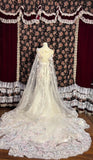 Fairy Heavy Industry 3D Flower Tulle Long Train Mermaid Wedding Dress HZ1022