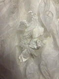 Elegant tube top heavy A-line fishtail three-dimensional flower wave lace skirt wedding dress HZ1022