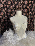 Princess Ballet Strap Flower Embroidery Oversized Cake Skirt Wedding Dress HZ1022