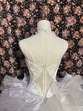 Princess Ballet Strap Flower Embroidery Oversized Cake Skirt Wedding Dress HZ1022