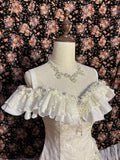 White Elegant One Shoulder Lace Embroidery Three-Dimensional Flower Bias Cut Small Train Wedding Dress HZ1022
