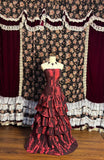 Bloody Rose Low Waist Tube Cake Layered Wedding Dress HZ1022