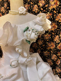 Elegant 3D Flower Off-shoulder Wavy Skirt Wedding Dress HZ1022