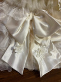 Princess Heavy White Tube Top Three-Dimensional Flower Irregular Skirt Wedding Dress HZ1022