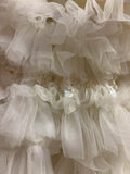 Princess Heavy White Tube Top Three-Dimensional Flower Irregular Skirt Wedding Dress HZ1022