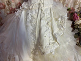 Princess Heavy White Tube Top Three-Dimensional Flower Irregular Skirt Wedding Dress HZ1022