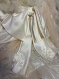 Princess Heavy White Tube Top Three-Dimensional Flower Irregular Skirt Wedding Dress HZ1022