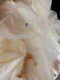 Princess Fishbone Tube Top Heavy Bow Rose Floor-Length Wedding Dress HZ1022