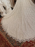 Roman Holiday Long Sleeve Lace Button Mermaid Train Wedding Dress HZ1022