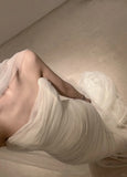 Elegant Layered Mesh Mermaid Train Wedding Dress HZ1022
