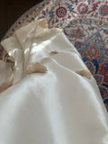 Loose Fitted Strapless 3D Floral Satin Wedding Dress with Train HZ1022