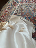 Loose Fitted Strapless 3D Floral Satin Wedding Dress with Train HZ1022