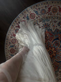 Flowy Off-the-shoulder Long-sleeved Twill Tulle Mermaid Train Lightweight Wedding Dress HZ1022