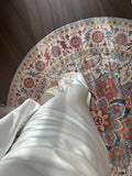 Vintage Lazy Long Sleeve Satin Mermaid Wedding Dress HZ1022