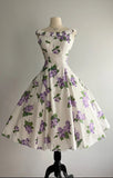 Vintage Round Neck Sleeveless Floral Handle A-Line Homecoming Dress HZ1022