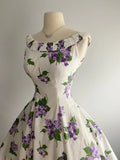 Vintage Round Neck Sleeveless Floral Handle A-Line Homecoming Dress HZ1022