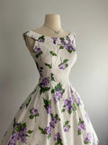 Vintage Round Neck Sleeveless Floral Handle A-Line Homecoming Dress HZ1022