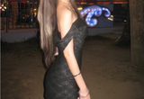 Black plaid one shoulder slim birthday party homecoming dress HZ1022