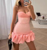 Sexy hot girl hip tight suspender homecoming dress HZ1022