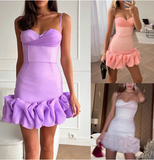Sexy hot girl hip tight suspender homecoming dress HZ1022