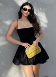 Sexy hot girl suspenders puffy waist A-line skirt birthday party homecoming dress HZ1022