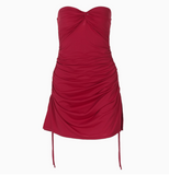 Sexy sweetheart neckline side drawstring pleated waist slim fit birthday party dress homecoming dress HZ1022