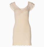 Sexy Crossover V-Neck Cuffed Sleeveless Fitted Homecoming Dress HZ1022