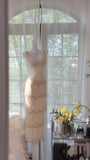 Shiny V-neck Beaded Cake Skirt Mermaid Chiffon Prom Dress HZ1022