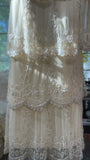 Shiny V-neck Beaded Cake Skirt Mermaid Chiffon Prom Dress HZ1022